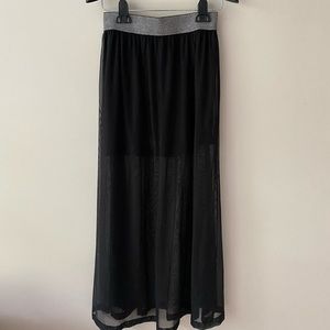 Sheer Black Skirt with Mini Skirt Liner